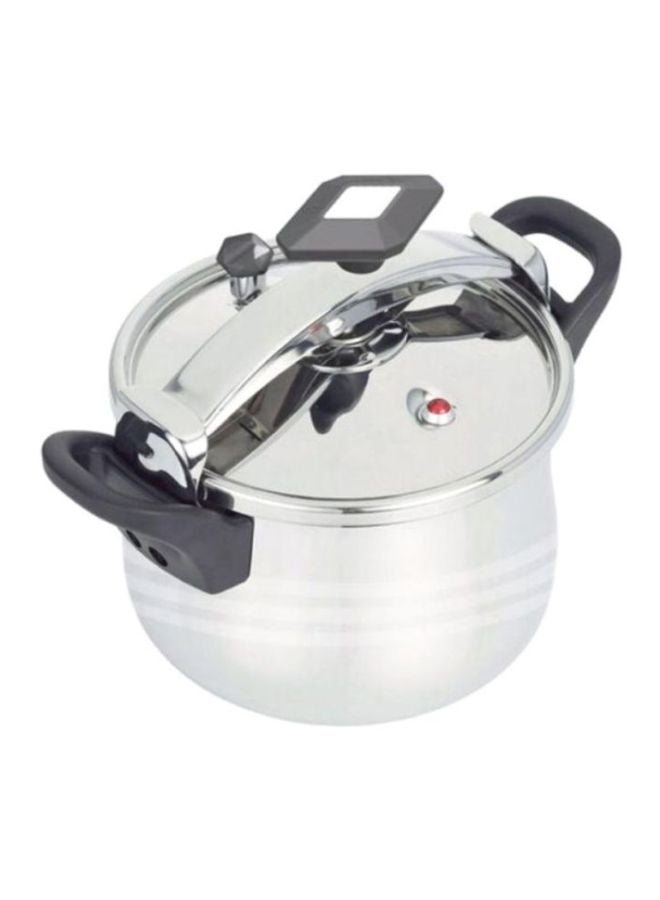 Stainless Steel Pressure Cooker With Lid Silver