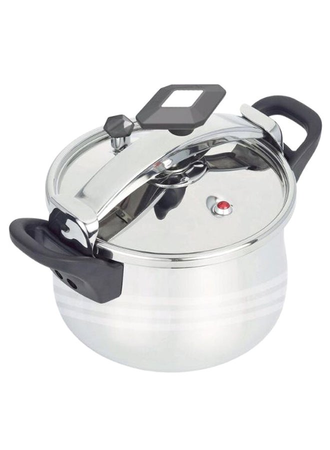 Stainless Steel Pressure Cooker With Lid Silver