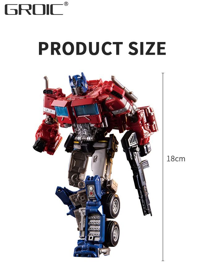 2 In 1 Deformation Robot Toy, Deformed Car Robot Toys, Action Figure Deformation Car Model, Portable Alloy Deformation Robot Toys Gift for Kids-Optimus Prime