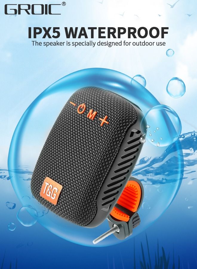 Portable Bluetooth Speaker,Waterproof Wireless Portable Outdoor Speaker,TWS Dual Pairing Wearable Speaker 5.0,,Bluetooth Speaker for Bicycle Scooter Riding Sports