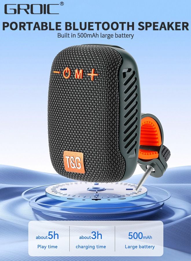 Portable Bluetooth Speaker,Waterproof Wireless Portable Outdoor Speaker,TWS Dual Pairing Wearable Speaker 5.0,,Bluetooth Speaker for Bicycle Scooter Riding Sports