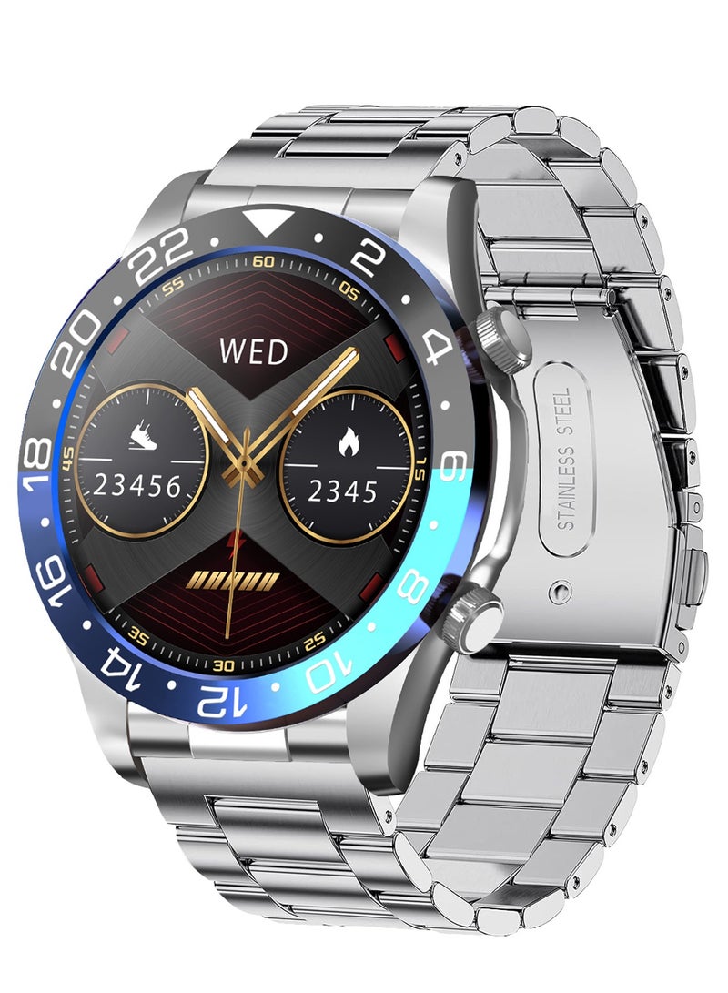 Fashion Men's Smart Watch Business Sports Fitness Tracker Heart Rate Blood Pressure Smartwatch Bluetooth Calls IP68 Waterproof 1.43