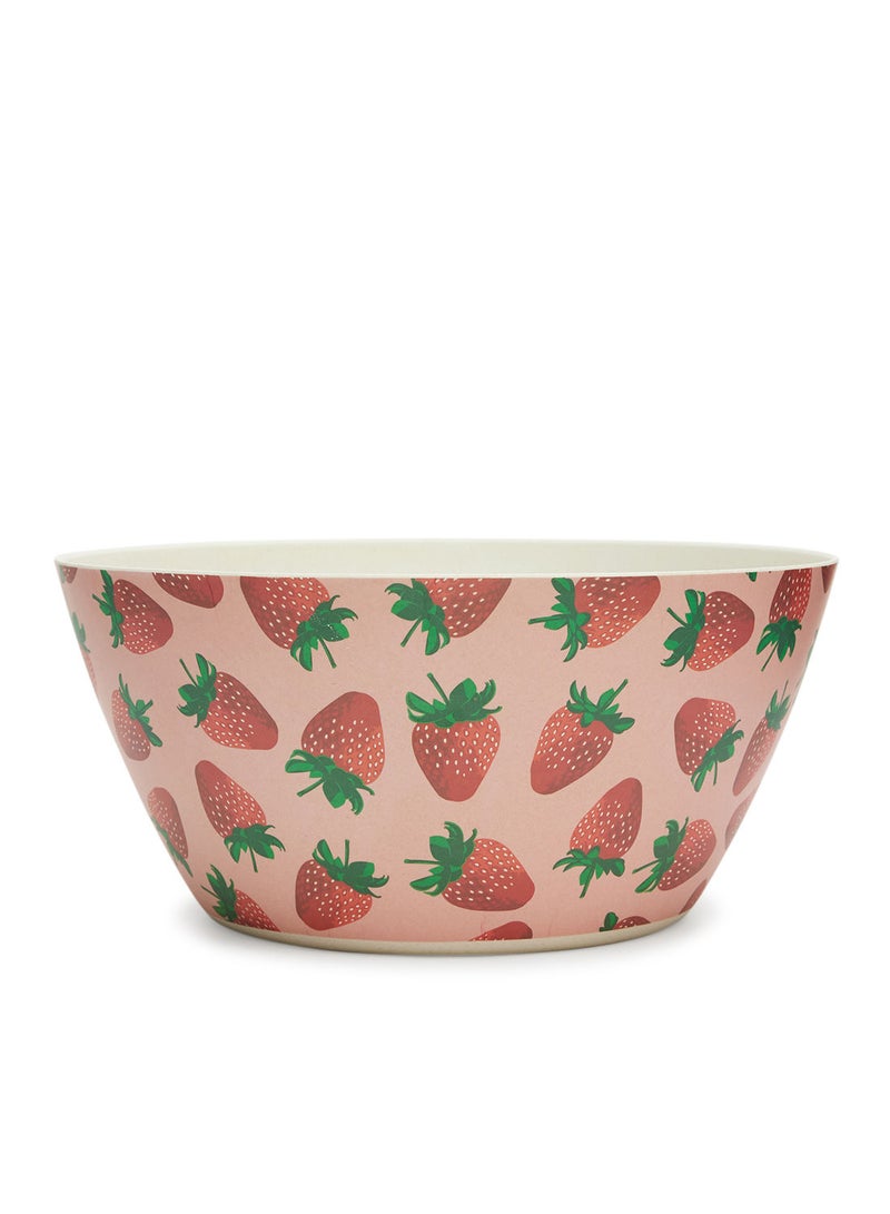 Strawberry Bamboo Fiber Large Salad Bowl