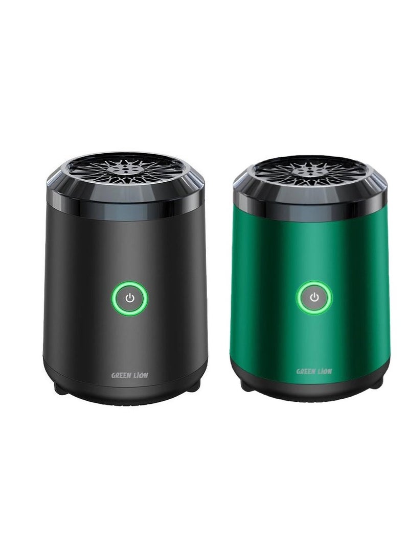 Mini Bakhour 2 Rechargable Incense Burner / Bukhour / Luxury Scent  / Auto Off Feature / Type-C Charging / Compact & Portable / 10-15 Times Working Capacity / Accompanied by Fragrance / 2000mAh Battery - Black