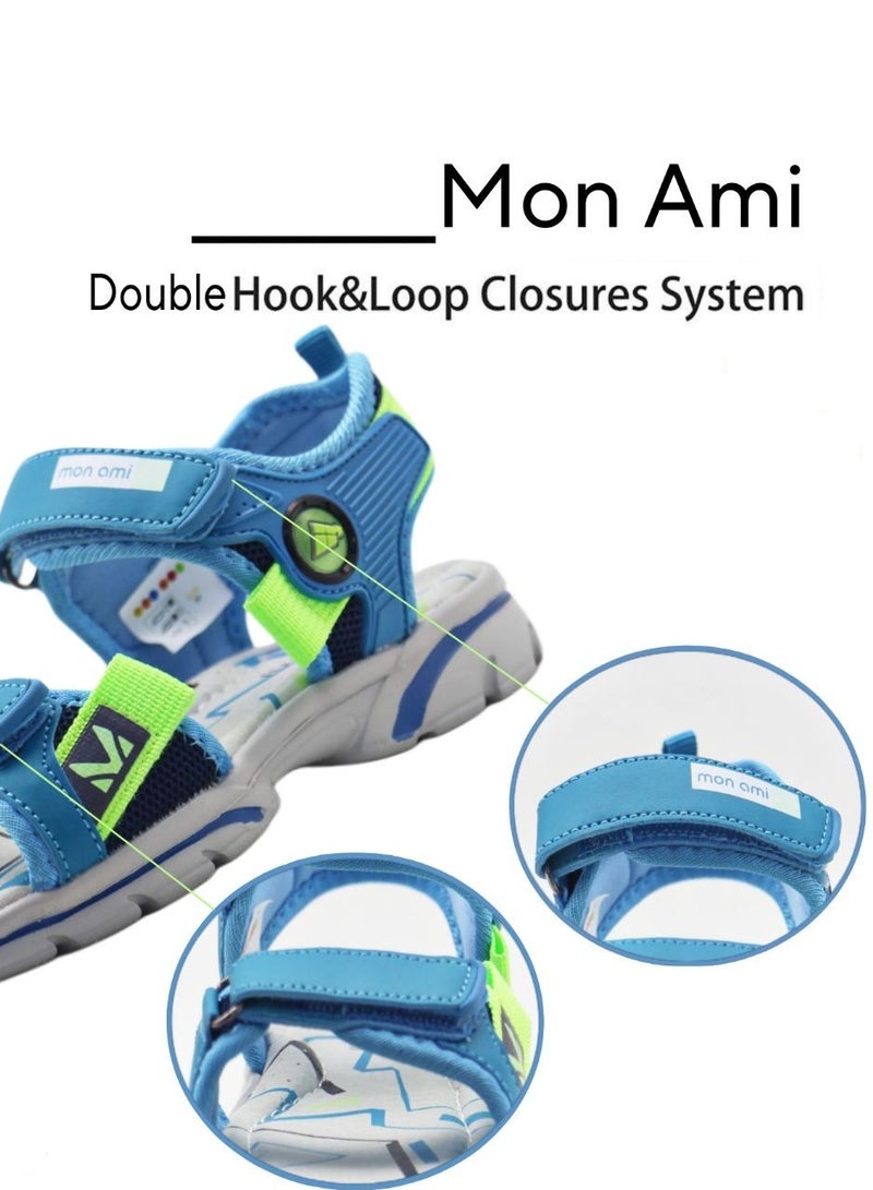 Mon Ami Boys and Kids Sandals | Soft Bottom, Velcro Strap Children Sports Sandals Unisex - Summer Baby Boy Sandals for Beach, Outdoor & Seaside | Casual Sandals for Toddler Girls, Boys & Kids