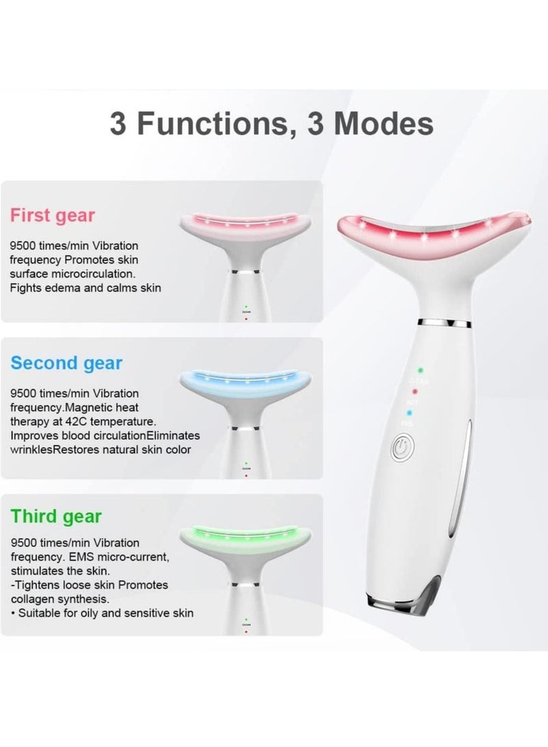 Face Massager Beauty Machine, Neck Lifting Device, Neck Firming Massager for Women Men Anti-Wrinkle Remove Machine  Plus V- Face Shaping Massager Micro Current Electric Face Slimming Machine Double Chin Shaping Massager