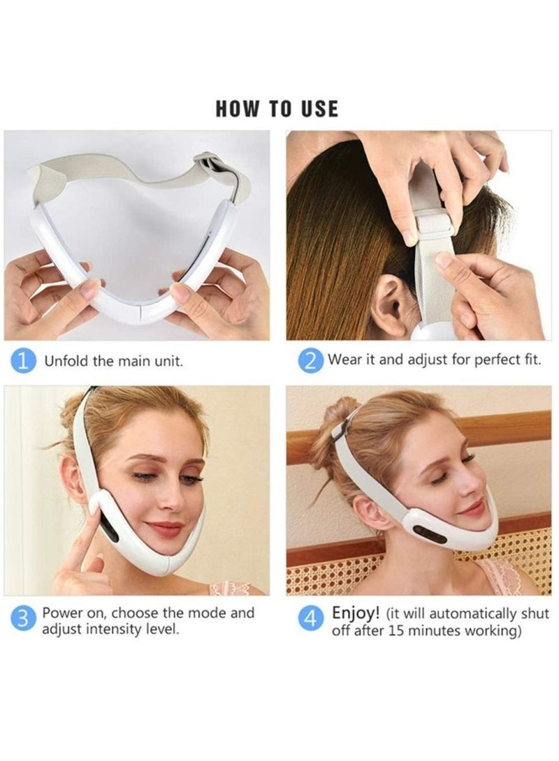 Face Massager Beauty Machine, Neck Lifting Device, Neck Firming Massager for Women Men Anti-Wrinkle Remove Machine  Plus V- Face Shaping Massager Micro Current Electric Face Slimming Machine Double Chin Shaping Massager