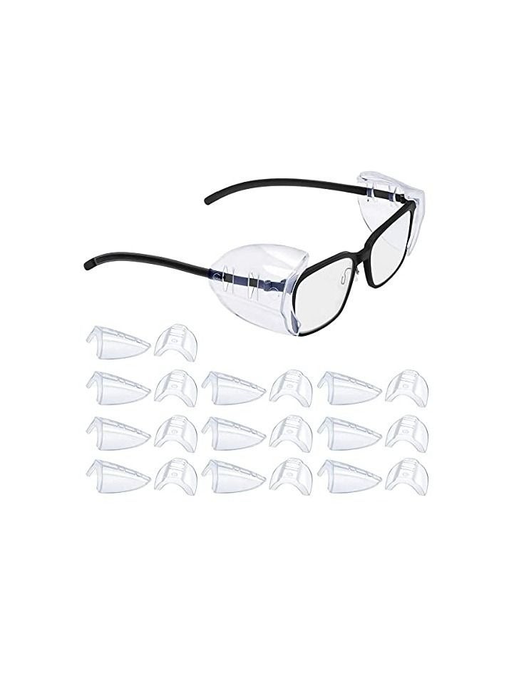 Side Shields for Eyeglasses Transparent Prescription Glasses, Safety Shields For Prescription Glasses,Slip on Clear Shields,Fits Small to Medium Eyeglasses Frames Protect(10 Pairs)