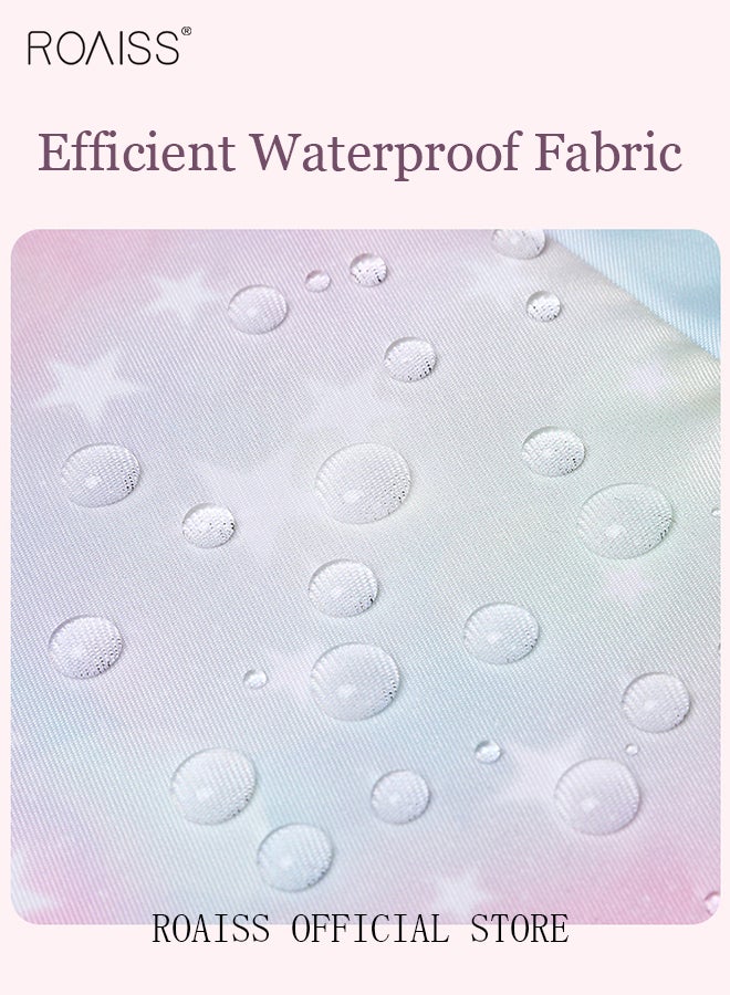 3 Piece Student Backpack Set (Schoolbag + Lunch Bag + Pencil Case) Gradient Color School Bag Large Capacity Waterproof Wear Resistant School Backpack Suitable for Primary and Secondary School Students