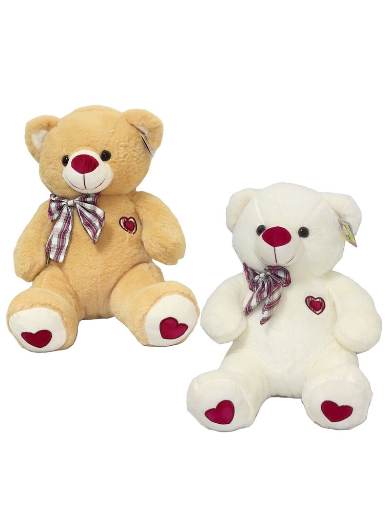 2-Piece Bear Plush Toy 38 cm