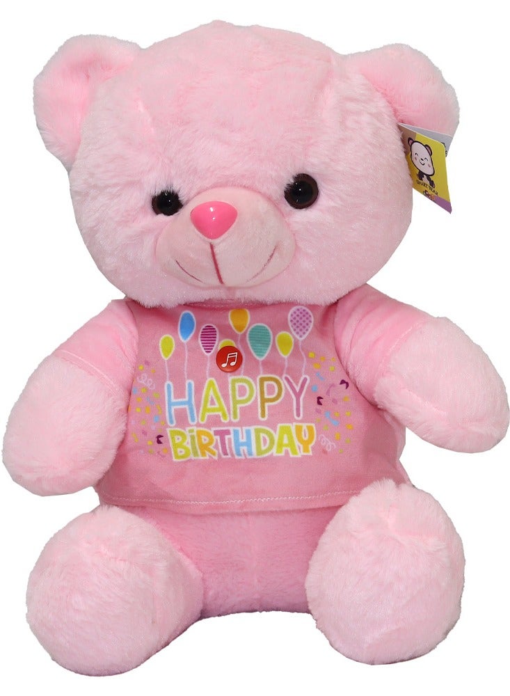 2-Piece Bear Plush Releases Birthday song and music  Toy 35 cm