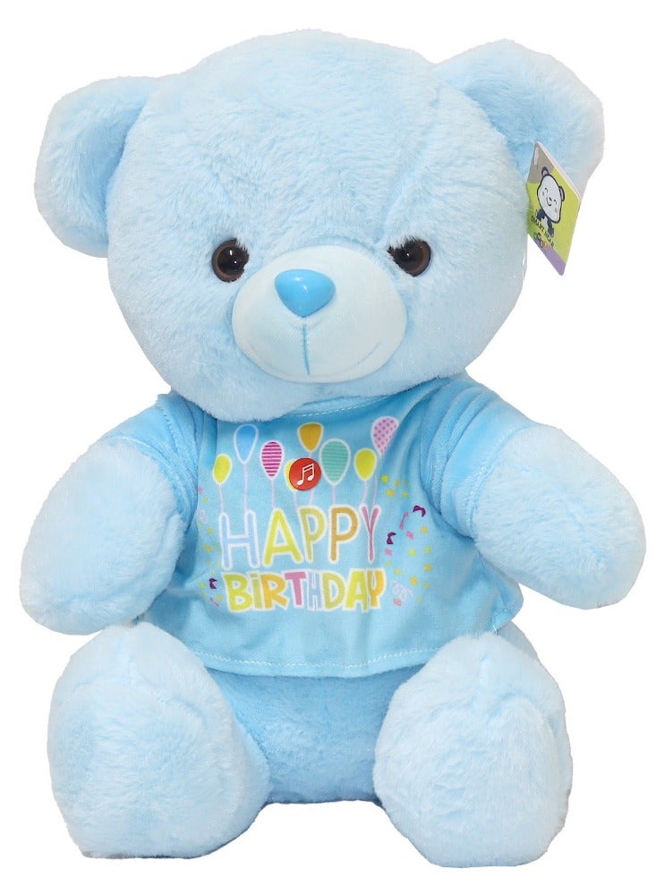 2-Piece Bear Plush Releases Birthday song and music  Toy 35 cm