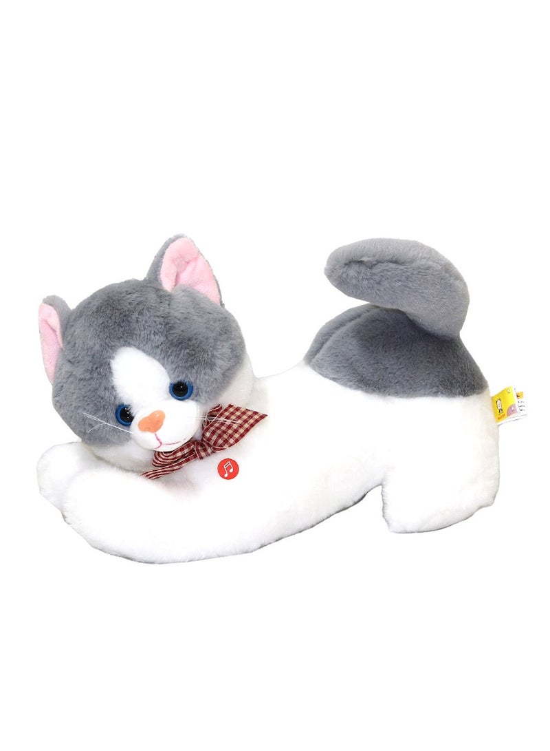 2-Piece Cat Plush Toy 35 cm It makes a cat sound after pressing it