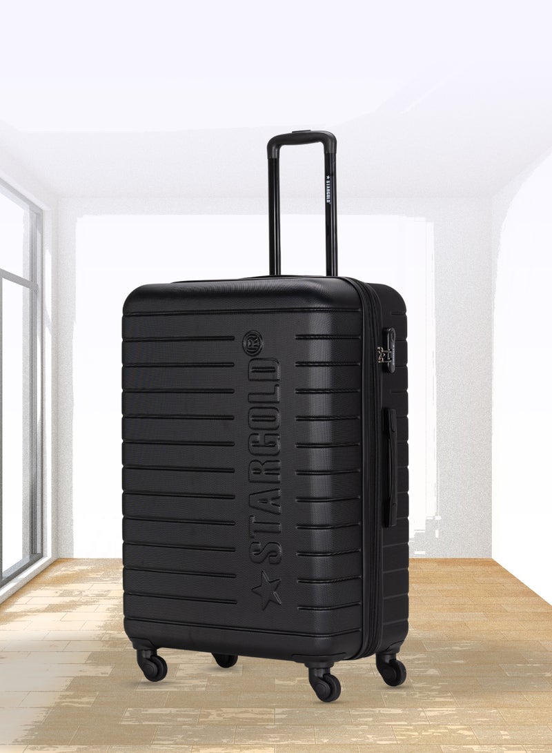 4 Pack Of Hardside Spinner Number Locked Luggage Trolley