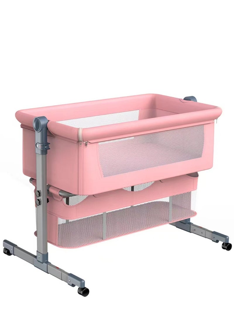 Portable Removable Folding Adjustable Height Spliced-Size Crib