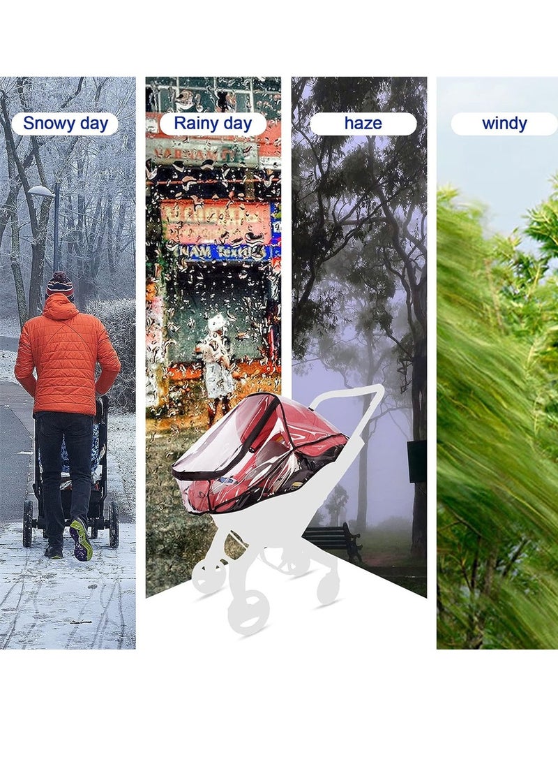 Baby Car Seat Stroller Rain Cover Car Seat Weather Shield Waterproof Stroller Weather Shield with Easy Access Zipper Baby Carrier Cover Rain Shield Car Seat Accessory