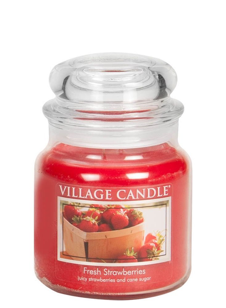 Village Candle Fresh Strawberries Medium