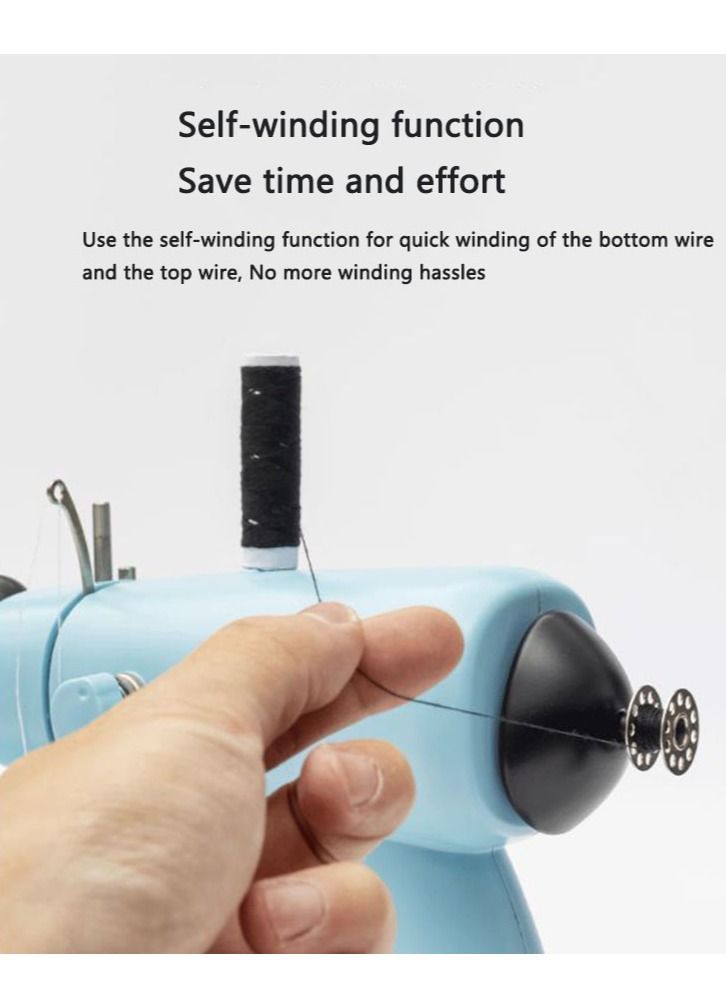 Mini Double Thread Sewing Machine Small Household Multifunctional Sewing Machine