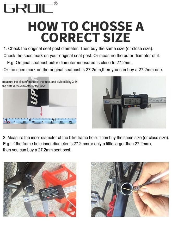 Bike Seat Posts Bike Suspension Seatpost 31.6mm Alumium Adjustable Seatpost for MTB Road Bike Mountain Bike Fixed Bike Seatpost,Shock Absorber Damper Seat Post ,Bicycle Accessories