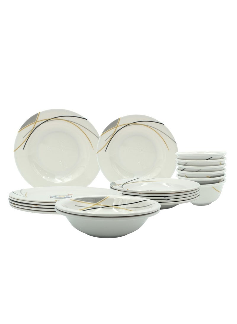 Melrich 20 pcs Melamine Dinnerware set Dinner paltes set long lasting Dishwasher safe strong and durable