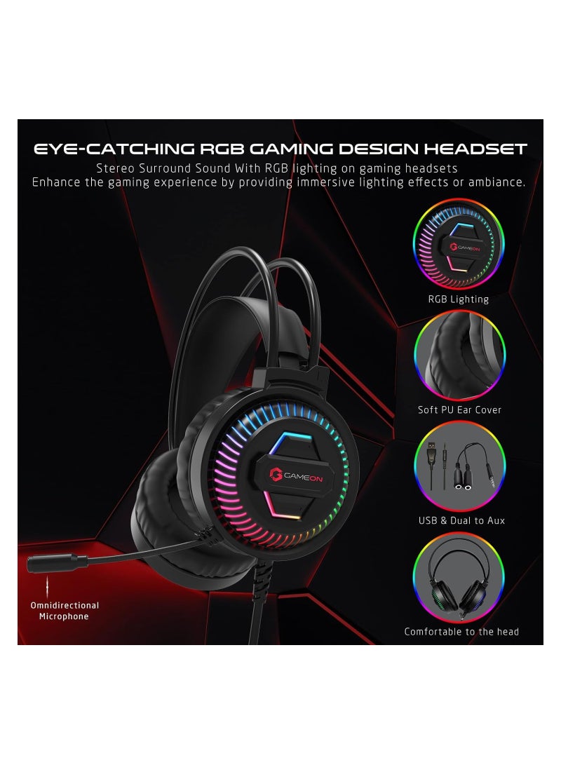 GAMEON CYPHER XL All-In-One Gaming Bundle (Keyboard, Headset, Mouse & Mousepad)