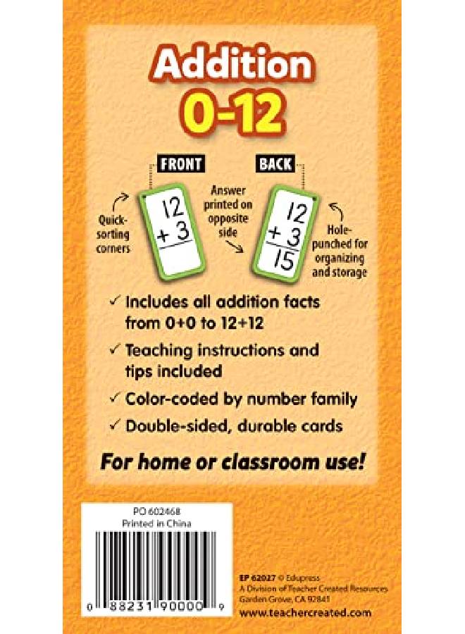 Edupress? Addition Flash Cards All Facts 012