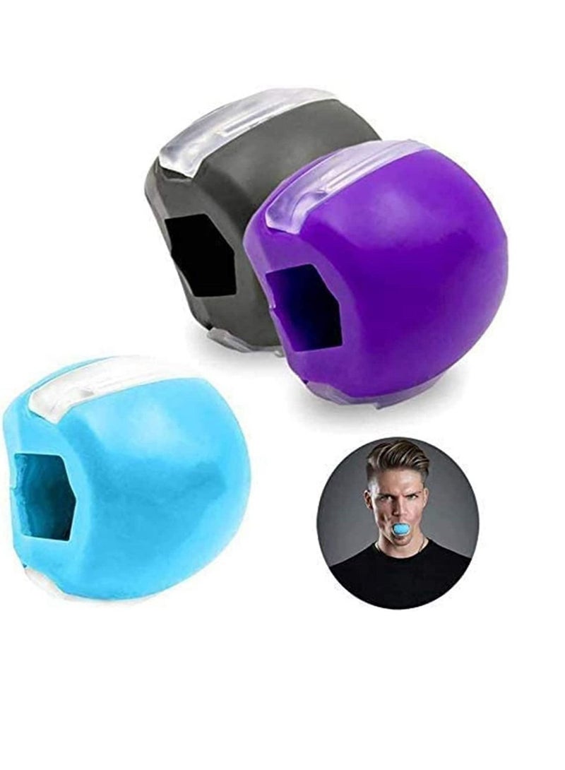 Jaw Exercise Ball, 3 Pcs Face Neck Toning Jawline for Your Face Look Younger and Healthier Facial Muscle Chew Toning Exercise Ball Double Chin Reducer Eliminator Facial for Men and Women