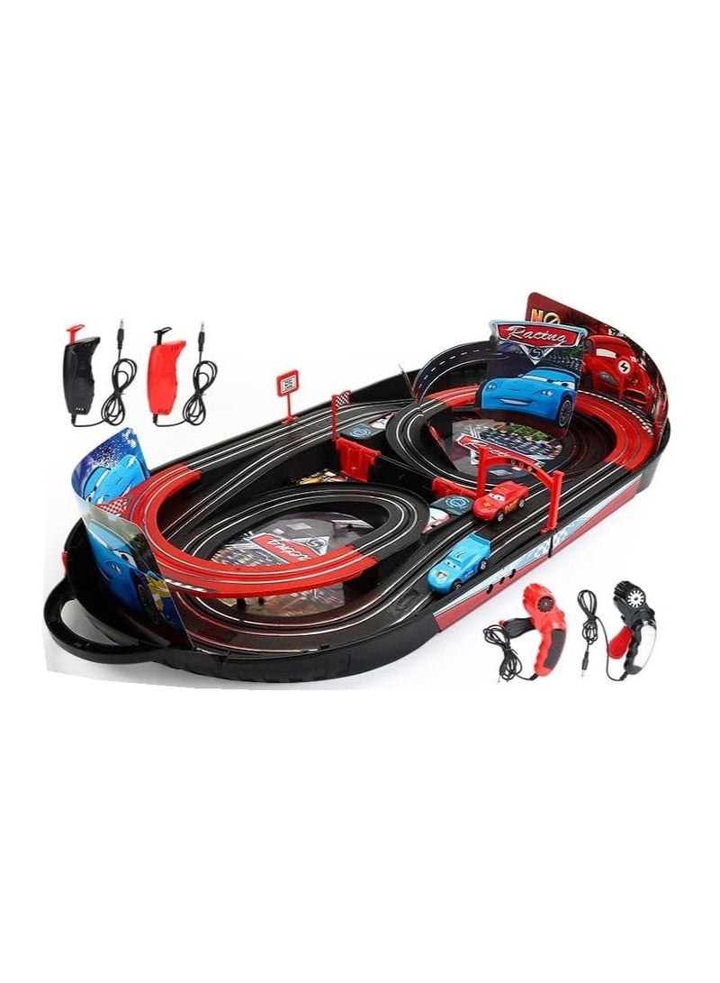 Two-person Remote Control Racing Boys And Girls With Track Track Toys Electric Car Kids Racing Toys