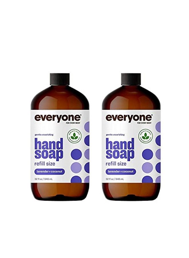 Liquid Hand Soap 32 Ounces (Pack Of 2) Lavender & Coconut Plantbased Cleanser With Pure Essential Oils (Packaging May Vary)