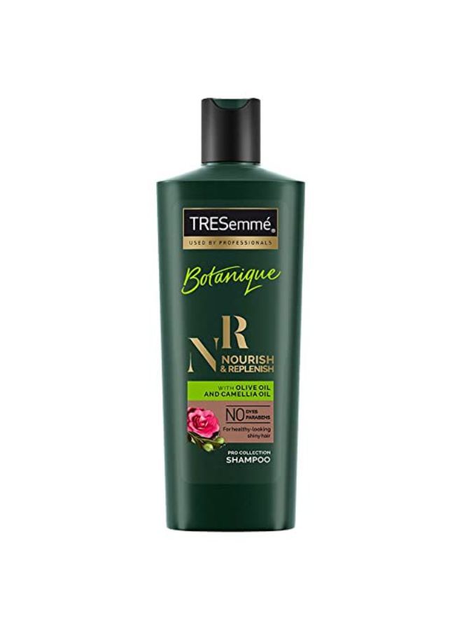 Nourish & Replenish Shampoo, With Olive Oil And Camellia Oil, No Dyes, No Parabens, Control Frizz For Upto 24Hrs, 180/185 Ml