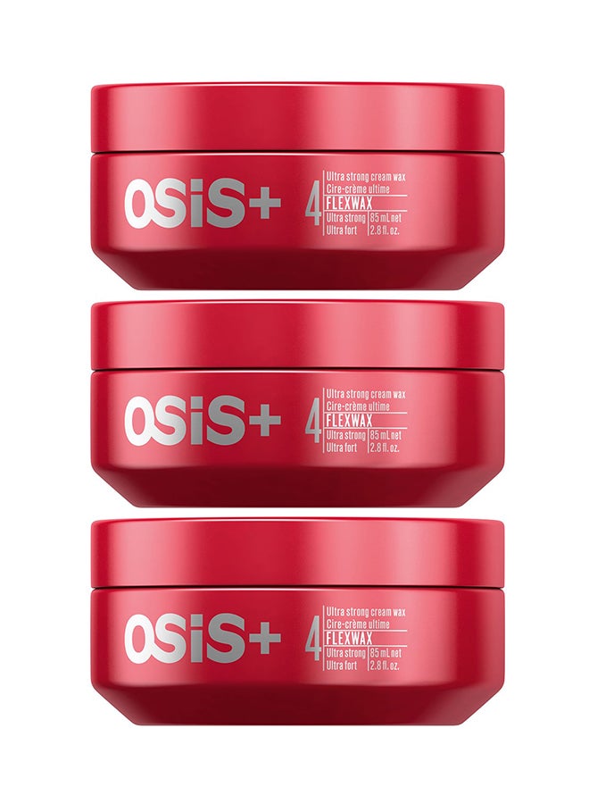 Set Of 3 Osis Plus Flexwax 85ml