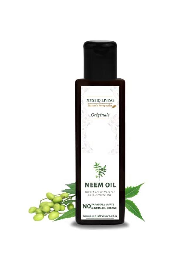 Originals Neem Oil 220Ml | For Hair Skin And Body Care | Cold Pressed 100% Pure And Natural