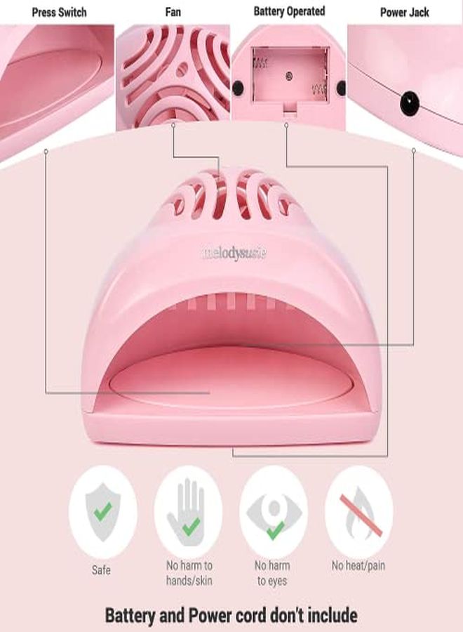 Portable Kids Nail Dryer Mini Nail Fan Quick Dry For Regular Nail Polish Safe For Hands Skin Children'S Gift Great Gift For Girls.