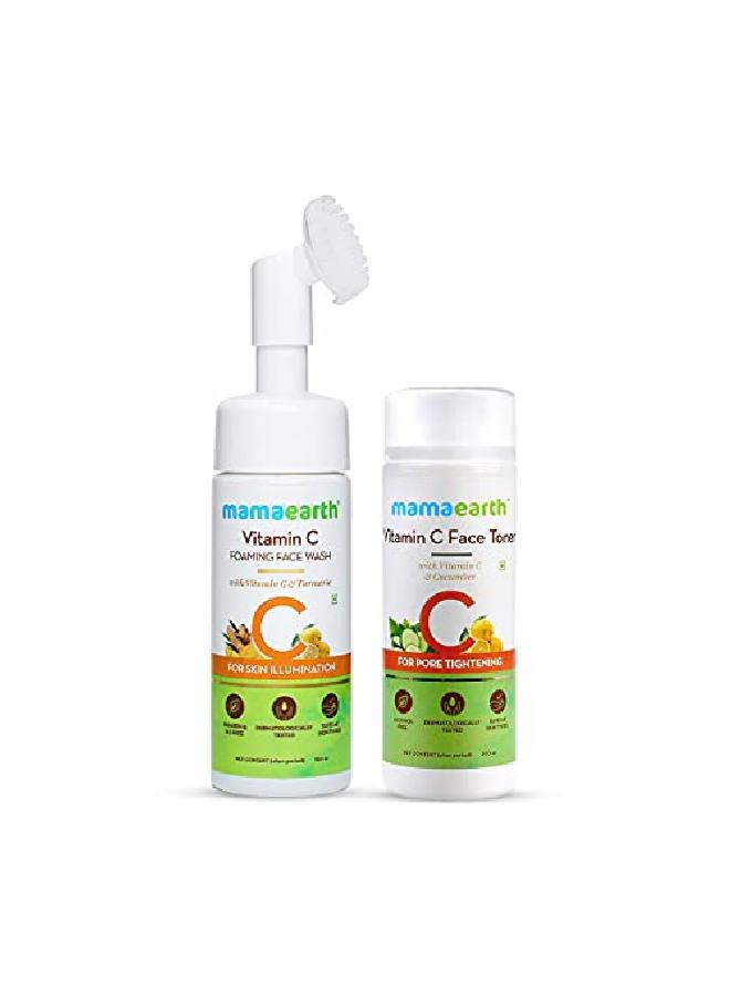 Vitamin C Skin Radiance Combo (Vitamin C Face Wash 150ml + Vitamin Face Toner 200ml)