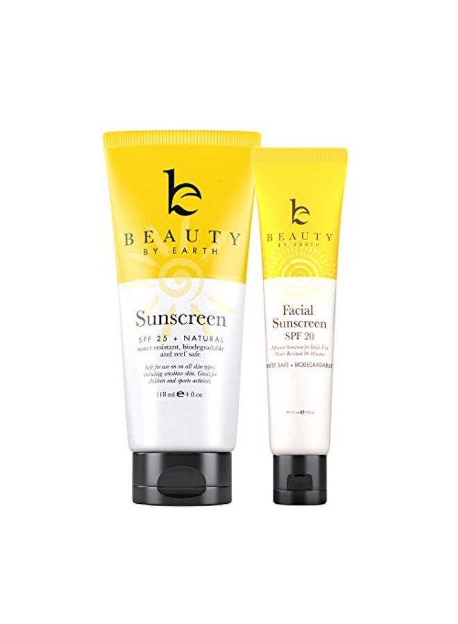 Mineral Sunscreen Set - Face Sunscreen Spf 20 & Body Sunscreen Lotion Spf 25, Zinc Oxide Sunscreen, Reef Friendly Sunscreen, Travel Sunscreen & Facial Sunscreen, Great Baby Sunscreen & Kids Sunscreen