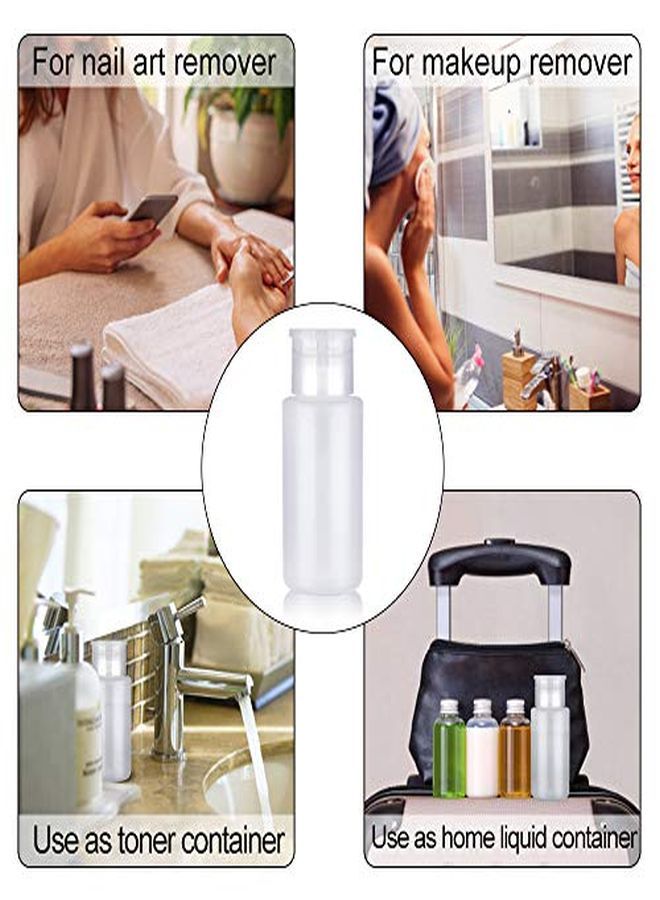 Dispenser Push Down Pump Dispenser Lockable Alcohol Dispenser Bottle 2 Pack 180Ml/64Oz Onetouch Pump Dispenser Empty Bottle For Alcoholnail Polish & Makeup Removertoneretc