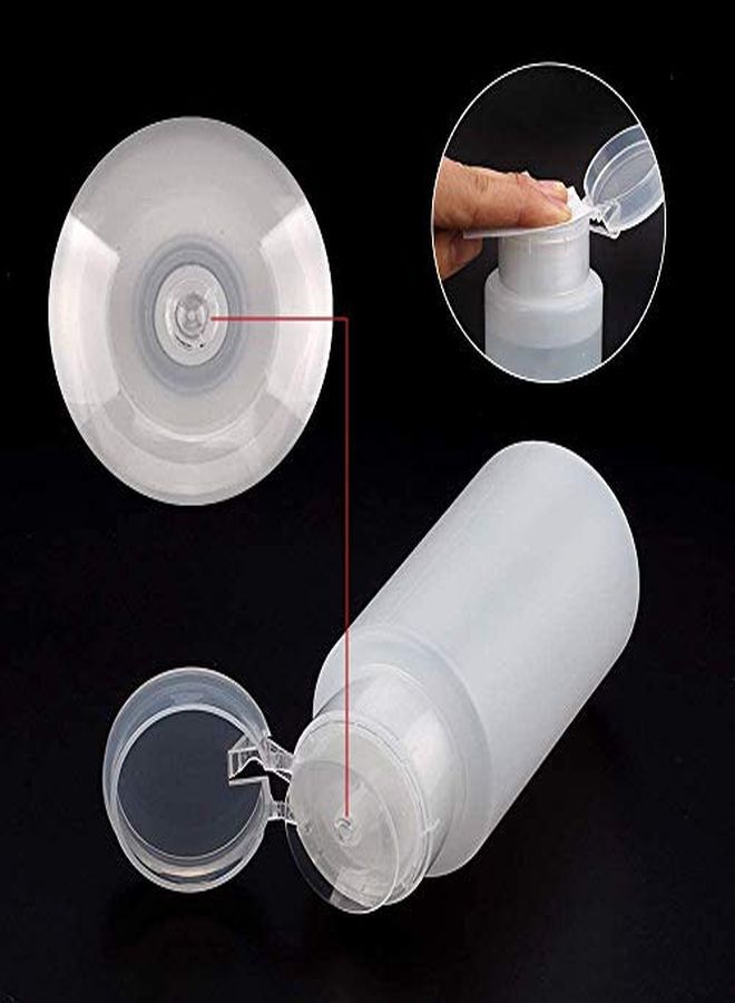 Dispenser Push Down Pump Dispenser Lockable Alcohol Dispenser Bottle 2 Pack 180Ml/64Oz Onetouch Pump Dispenser Empty Bottle For Alcoholnail Polish & Makeup Removertoneretc