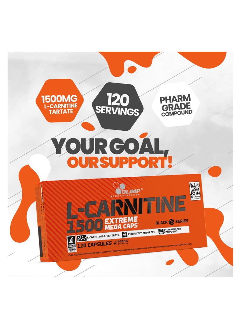 L Carnitine 1500 Extreme Mega Caps 120 Capsules
