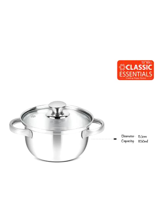 2 Piece Cook And Serve Casserole With Lids Silver
