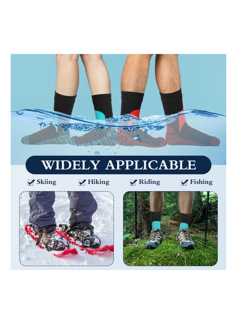 Waterproof Socks Unisex, Waterproof Breathable Socks, Outdoor Hiking Wading Fishing Socks for Men Women, Weatherproof, for Camping, Hiking, Running, Skiing and Other Outdoor Activities(2 Pairs)(M)