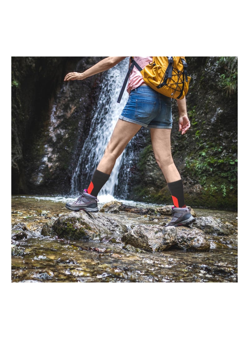 Waterproof Socks Unisex, Waterproof Breathable Socks, Outdoor Hiking Wading Fishing Socks for Men Women, Weatherproof, for Camping, Hiking, Running, Skiing and Other Outdoor Activities(2 Pairs)(M)