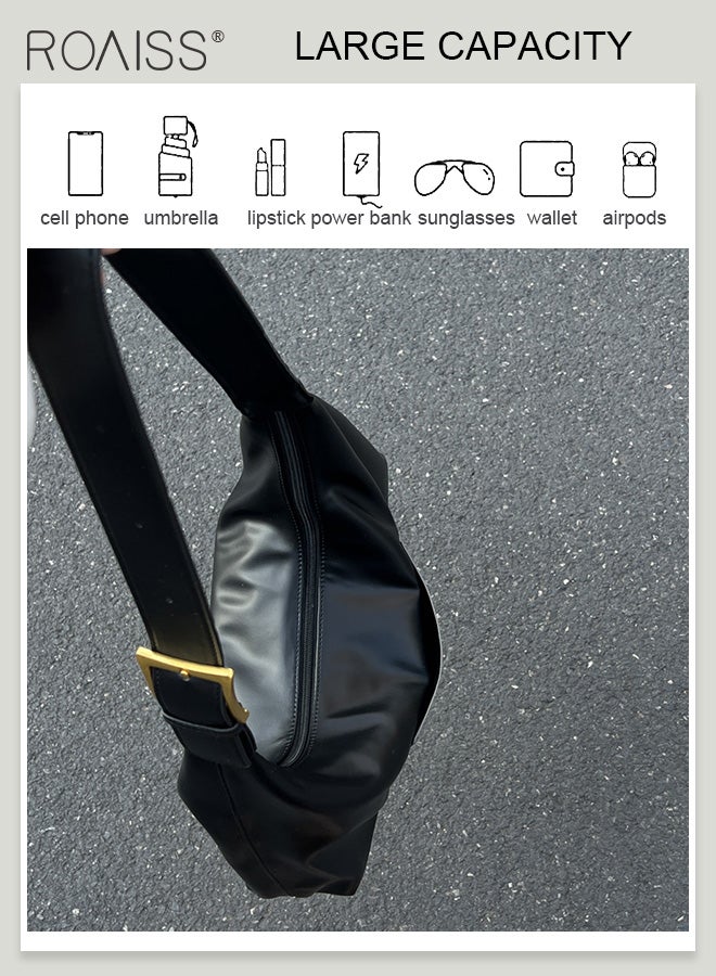 Women Single Shoulder Underarm Bag Large Capacity Practical and Durable Fashionable and Versatile Solid Color