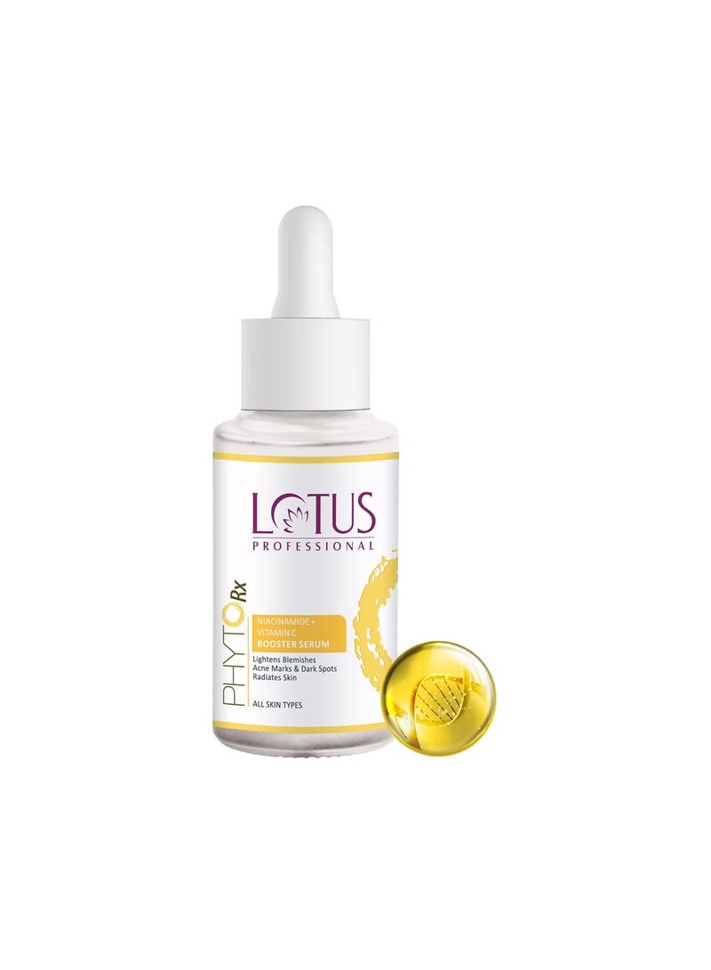 Lotus Professional Phytorx Vitamin C Booster Serum Lightens Acne Marks Dark Spots Blemishes For All Skin Types 30ml