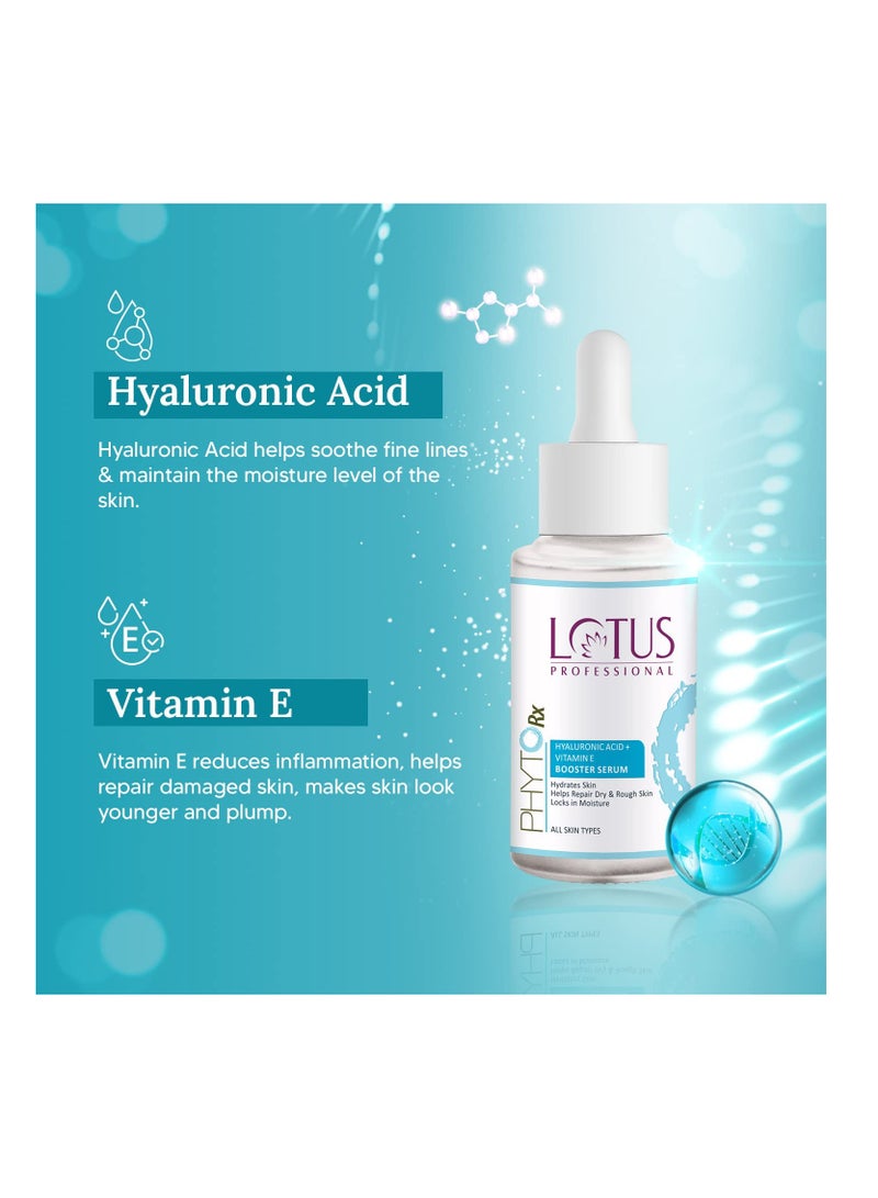 Lotus Professional PhytoRx Hyaluronic Acid Vitamin E Booster Serum Hydrates Skin Locks in Moisture For All Skin Types 30ml