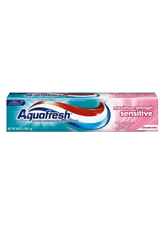 Quafresh Maximum Strength Toothpaste For Sensitive Teeth Smooth Mint 5.6 Oz