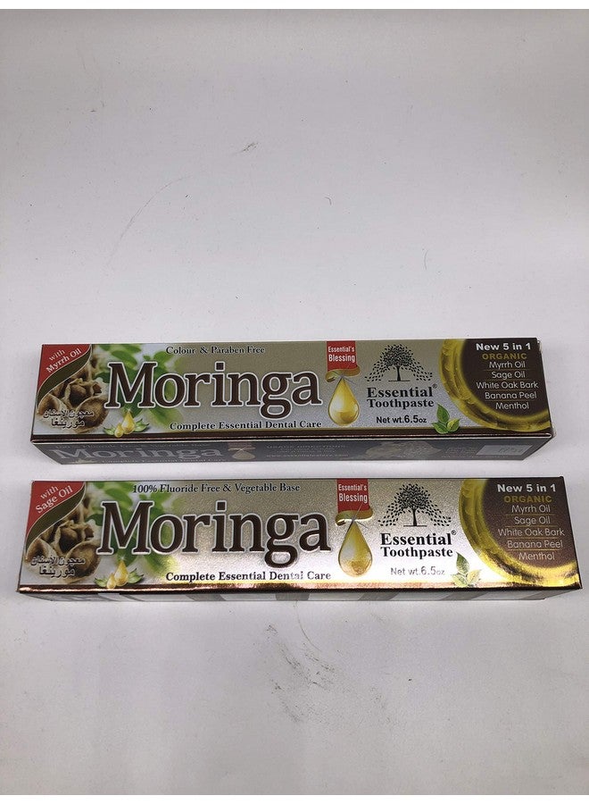 Moringa Organic Toothpaste 100% Fluoride Free & Vegetable Base Color & Paraben 6.5Ozfree