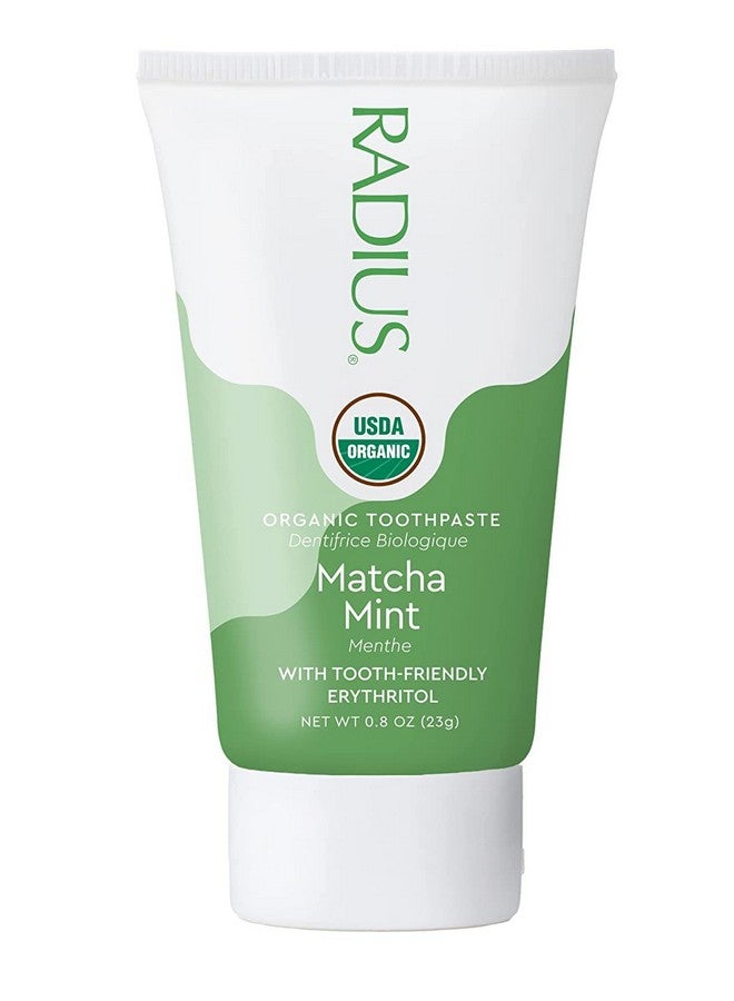 Adius Usda Organic Toothpaste Trial Size 0.8 Oz Non Toxic Chemicalfree Glutenfree Designed To Improve Gum Health & Prevent Cavity Matcha Mint Pack Of 3