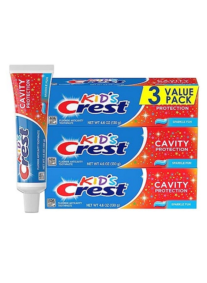 Rest Kid'S Cavity Protection Toothpaste (Children And Toddlers 2+) Sparkle Fun 4.6 Oz (Pack Of 3)