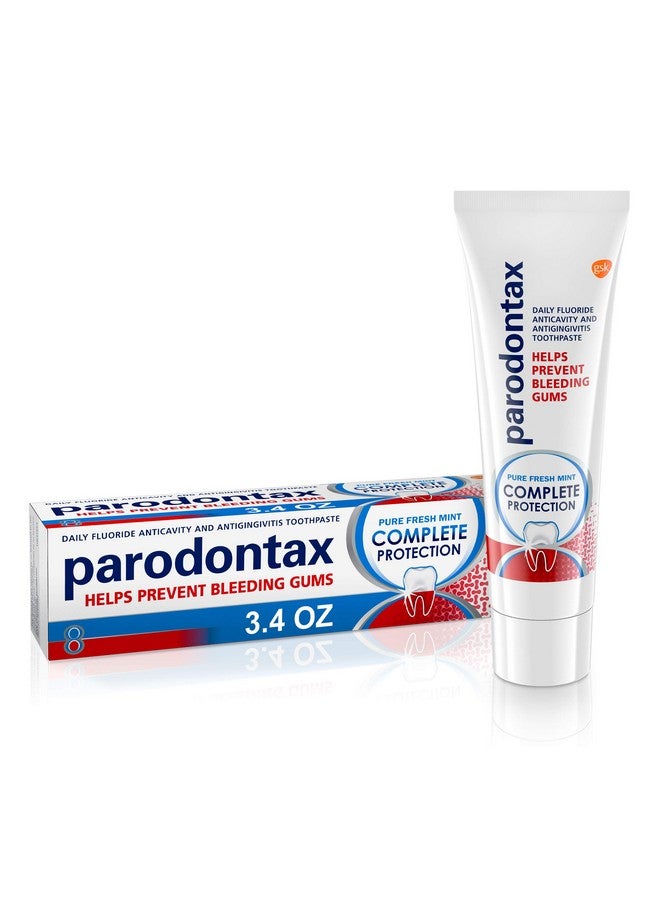 Arodontax Complete Protection Toothpaste For Bleeding Gums Gingivitis Treatment And Cavity Prevention Pure Fresh Mint 3.4 Ounces