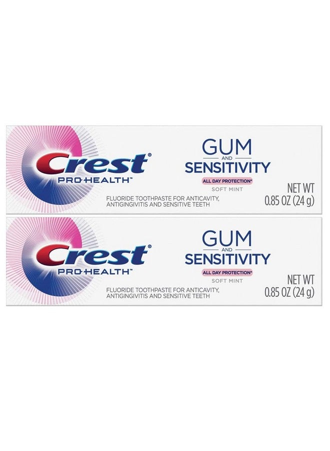 Rest Pro Health Gum And Sensitivity Toothpaste For Sensitive Teeth Soft Mint Travel Size 0.85 Oz (24G) Pack Of 2
